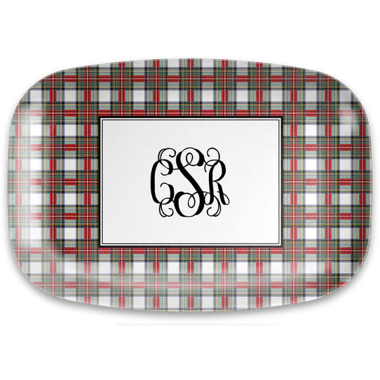 Stewart Plaid Melamine Platter